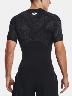 Muška majica kratkih rukava UNDER ARMOUR UA HG ARMOUR COMP PRINT SS 1370324-001 CRNA