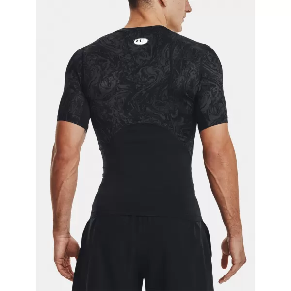  Muška majica kratkih rukava UNDER ARMOUR UA HG ARMOUR COMP PRINT SS 1370324-001 CRNA 
