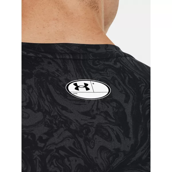  Muška majica kratkih rukava UNDER ARMOUR UA HG ARMOUR COMP PRINT SS 1370324-001 CRNA 