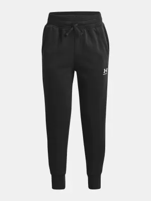 Hlače za djevojčice UNDER ARMOUR RIVAL FLEECE LU JOGGERS 1373133-001 CRNA