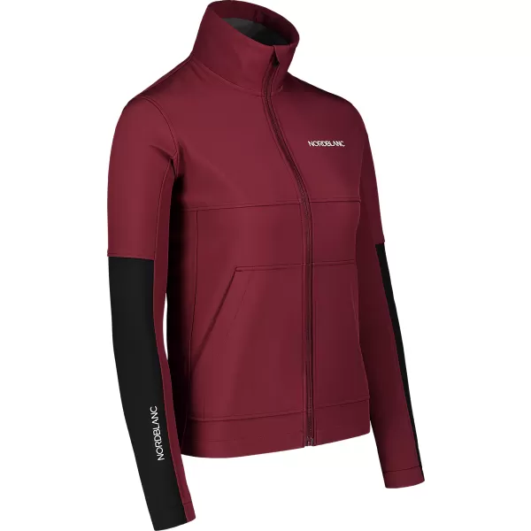  Ženska softshell jakna NORDBLANC FJORD NBSSL7657 TAMNOCRVENA 