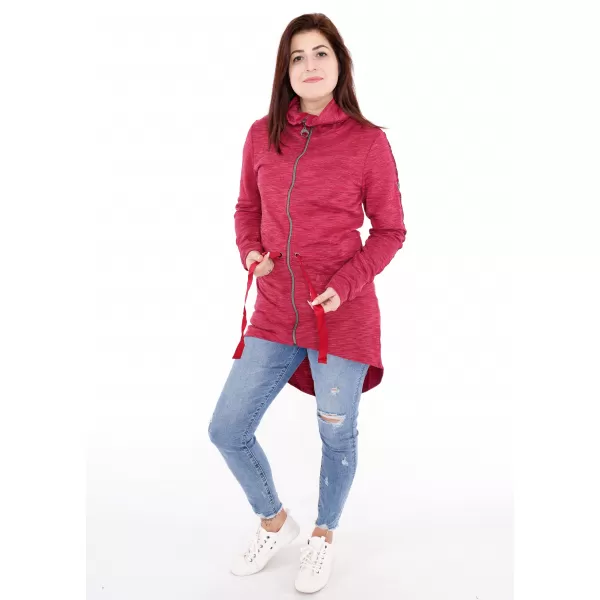 Ženski sweatshirt ALTISPORT AGNES TAMNOCRVENA 