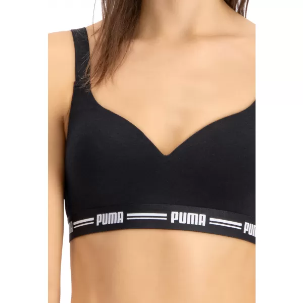  Dámská podprsenka PUMA WOMEN PADDED TOP 1P HANG 90786304 BLACK 