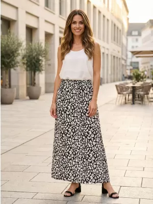 Ženska suknja KIXMI PHILIPA CRNO BIJELI