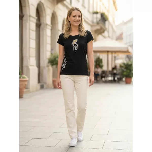  Ženska majica kratkih rukava ALTISPORT ALW169122 CRNO I ZLATNO 
