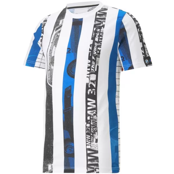  Muška majica kratkih rukava PUMA BMW MMS STRIPED TEE 538139-02 BIJELA 