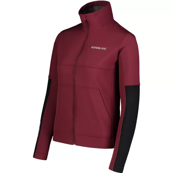  Ženska softshell jakna NORDBLANC FJORD NBSSL7657 TAMNOCRVENA 
