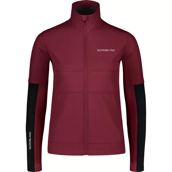  Ženska softshell jakna NORDBLANC FJORD NBSSL7657 TAMNOCRVENA 