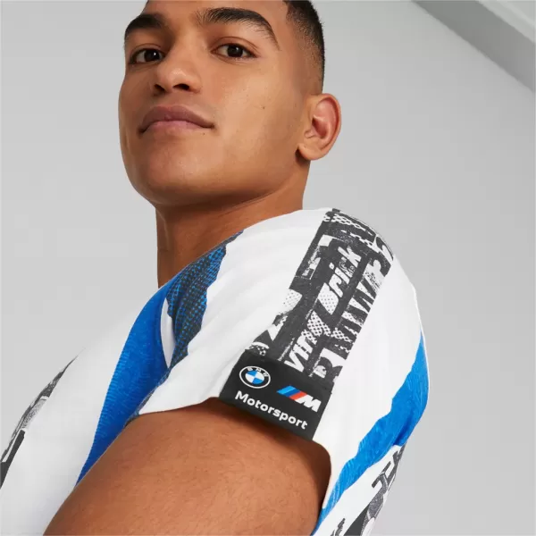  Muška majica kratkih rukava PUMA BMW MMS STRIPED TEE 538139-02 BIJELA 