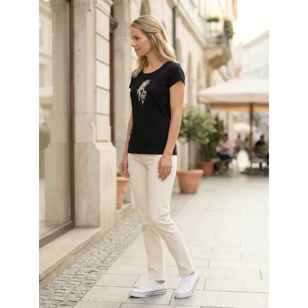  Ženska majica kratkih rukava ALTISPORT ALW169122 CRNO I ZLATNO 