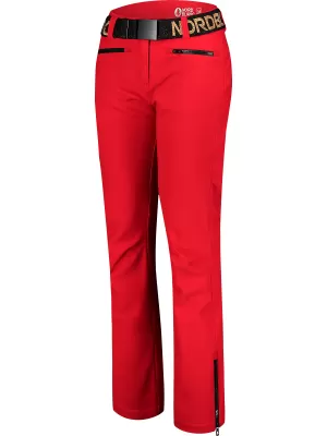 Ženske softshell skijaške hlače NORDBLANC MELLEABLE NBWPL7728 CRVENA