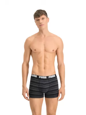 Muške bokserice PUMA HERITAGE STRIPE BOXER 2P 90783805 CRNA