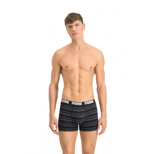  Muške bokserice PUMA HERITAGE STRIPE BOXER 2P 90783805 CRNA 