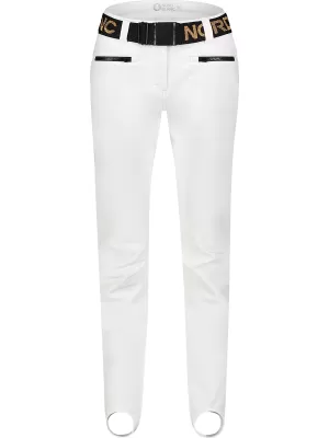 Ženske softshell skijaške hlače NORDBLANC FULLCOVER NBWPL7729 BIJELA
