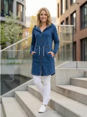 Ženski sweatshirt KIXMI PENINI TAMNO PLAVA