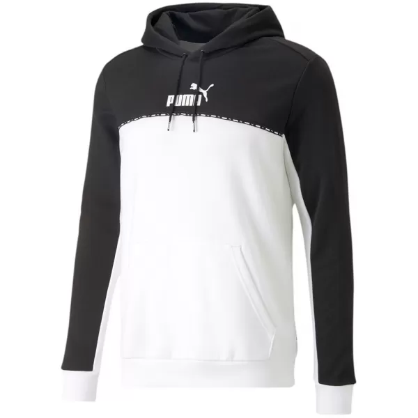  Muški sweatshirt PUMA ESS BLOCK X TAPE HOODIE FL 673342-01 CRNO/BIJELO 