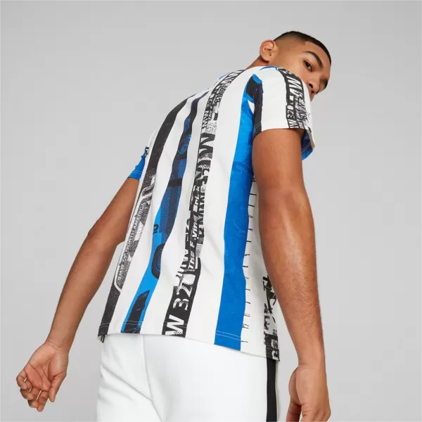  Muška majica kratkih rukava PUMA BMW MMS STRIPED TEE 538139-02 BIJELA 