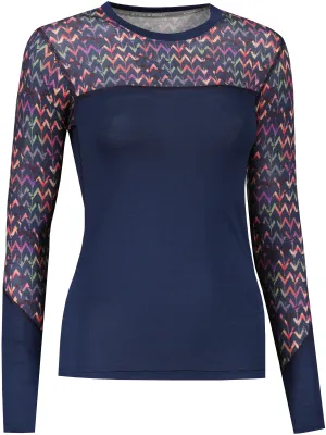 Ženska termo majica SENSOR MERINO IMPRESS 22200031 DEEP BLUE/ORIGAMI