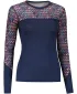 Ženska termo majica SENSOR MERINO IMPRESS 22200031 DEEP BLUE/ORIGAMI