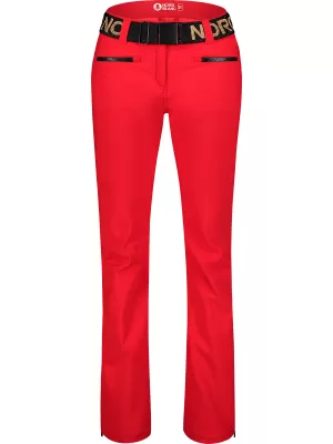 Ženske softshell skijaške hlače NORDBLANC MELLEABLE NBWPL7728 CRVENA