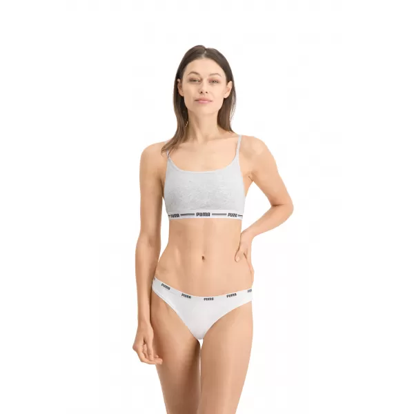  Ženske gaćice PUMA STRING 3P PACK 90759001 BIJELO/SIVO/CRNO 
