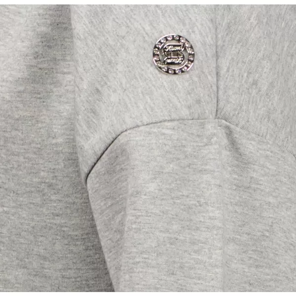  Ženski sweatshirt KIXMI PAIGE SVIJETLO SIVI ODSJAJI 