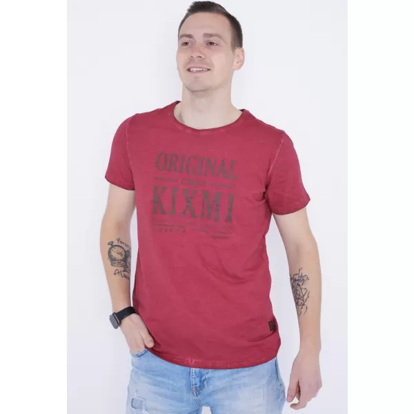  Muška majica kratkih rukava KIXMI PELTON TAMNOCRVENA 