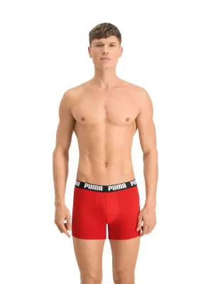 Muške bokserice PUMA BASIC BOXER 2P 90682309 CRVENO/CRNO