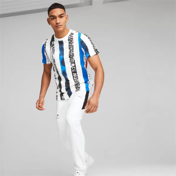  Muška majica kratkih rukava PUMA BMW MMS STRIPED TEE 538139-02 BIJELA 