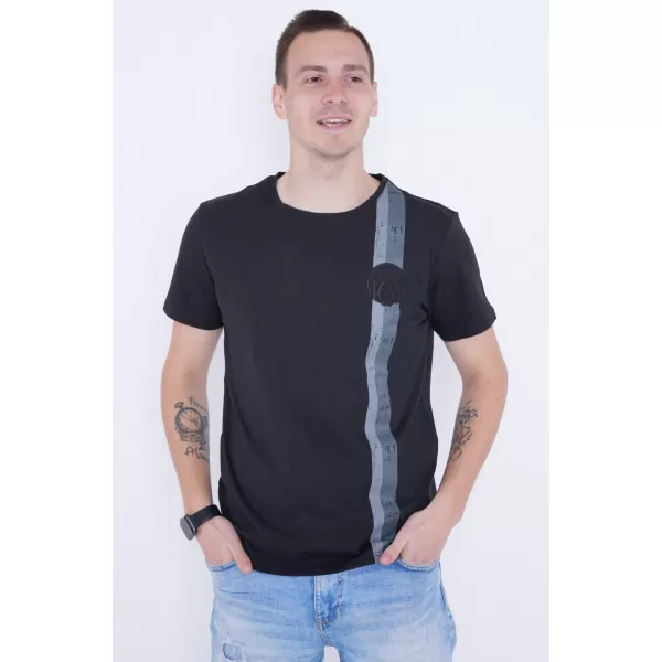  Muška majica kratkih rukava KIXMI PABLO CRNO 