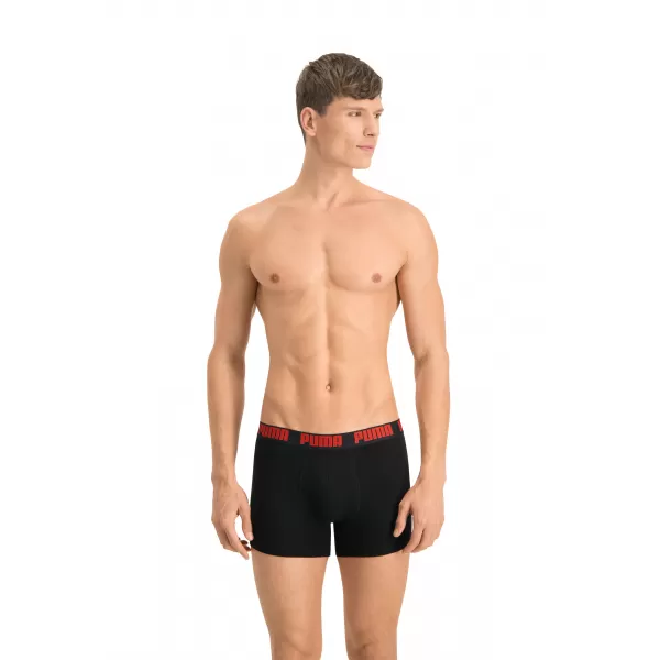  Muške bokserice PUMA BASIC BOXER 2P 90682309 CRVENO/CRNO 