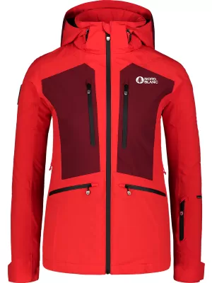 Ženska skijaška jakna NORDBLANC SNOW-SQUALL NBWJL7753 CRVENA