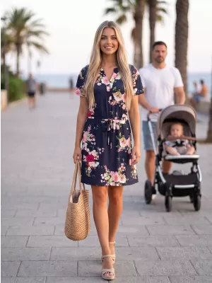 Haljina KIXMI POLLY TAMNO PLAVA