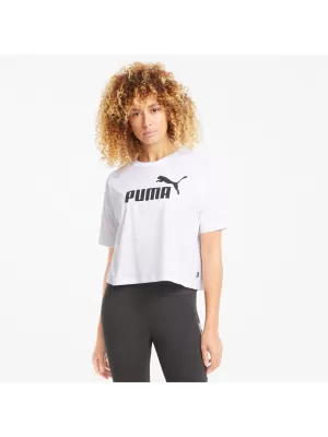 Ženski skraćeni top PUMA ESS CROPPED LOGO TEE 586866-02 BIJELA