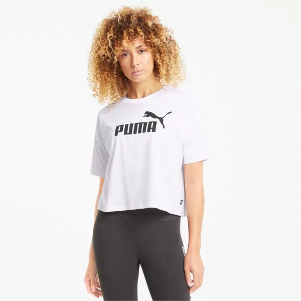  Ženski skraćeni top PUMA ESS CROPPED LOGO TEE 586866-02 BIJELA 