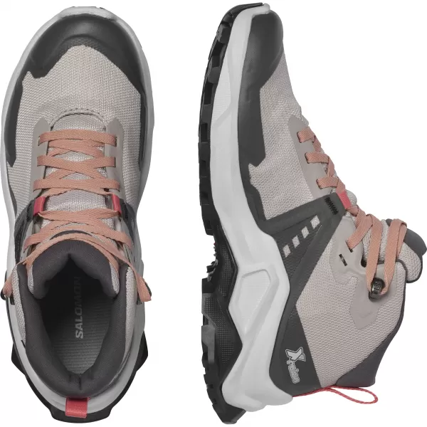  Dječje cipele SALOMON X RAISE MID GORE-TEX L47071500 PEPEO RUŽA/BEŽ BRESKVE/ČAJNA RUŽA 