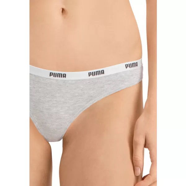  Ženske gaćice PUMA STRING 3P PACK 90759001 BIJELO/SIVO/CRNO 