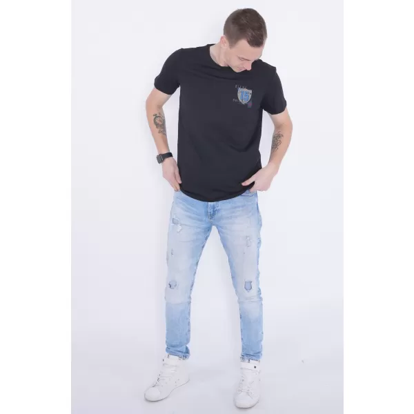  Muška majica kratkih rukava KIXMI PHIL CRNO 