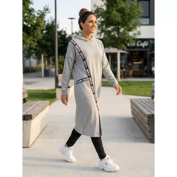  Ženski sweatshirt KIXMI PAIGE SVIJETLO SIVI ODSJAJI 