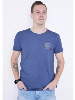 Muška majica kratkih rukava KIXMI PHIL TAMNO PLAVA