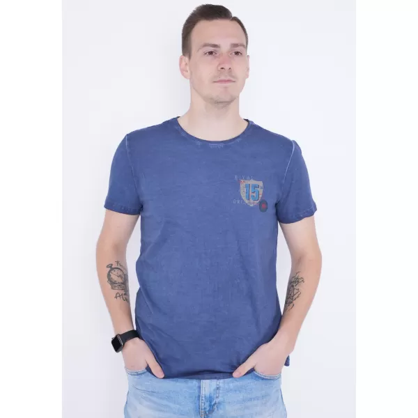  Muška majica kratkih rukava KIXMI PHIL TAMNO PLAVA 