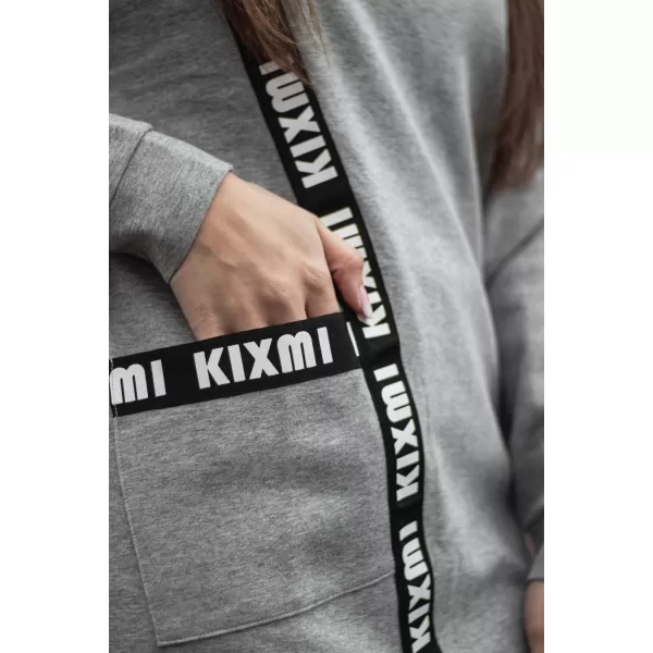  Ženski sweatshirt KIXMI PAIGE SVIJETLO SIVI ODSJAJI 