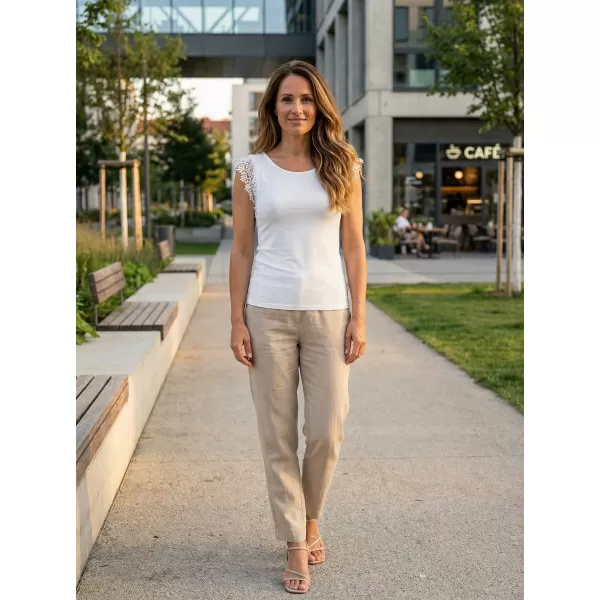  Ženska majica bez rukava KIXMI PENELOPE BIJELA 