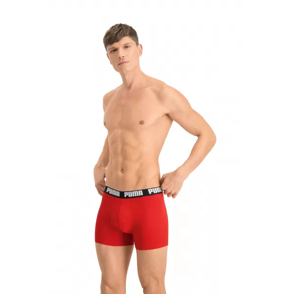  Muške bokserice PUMA BASIC BOXER 2P 90682309 CRVENO/CRNO 