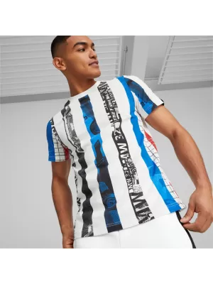 Muška majica kratkih rukava PUMA BMW MMS STRIPED TEE 538139-02 BIJELA