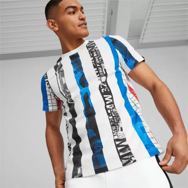  Muška majica kratkih rukava PUMA BMW MMS STRIPED TEE 538139-02 BIJELA 