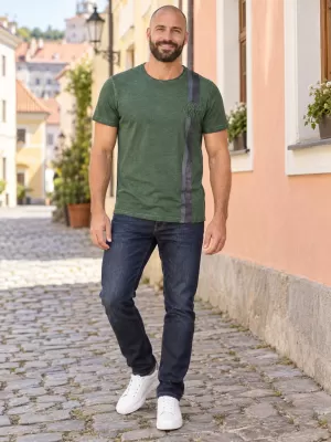 Muška majica kratkih rukava KIXMI PABLO ZELENA