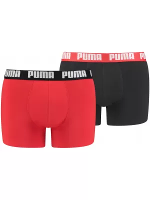 Muške bokserice PUMA BASIC BOXER 2P 90682309 CRVENO/CRNO