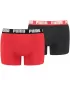 Muške bokserice PUMA BASIC BOXER 2P 90682309 CRVENO/CRNO
