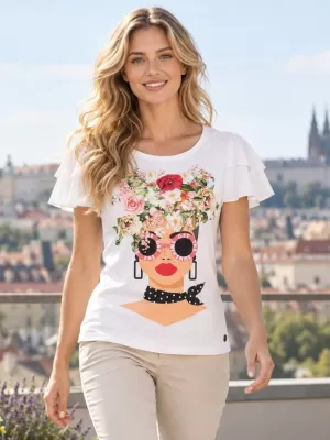 Ženska majica kratkih rukava KIXMI PENNY BIJELA